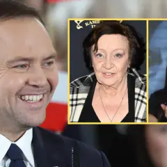 Kto ze świata show-biznesu oficjalnie poparł kandydata PiS na prezydenta Karola Nawrockiego? Na zdjęciu m.in. aktorka Ewa Dałkowska i piosenkarka Halina Mlynkova.