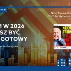 Wywiad o tym, dlaczego od maja 2026 wszystkie domy na wynajem muszą trafić do centralnego rejestru. Grafika z wykresami i miniaturką filmu.