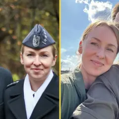 Szymon Hołownia z żoną w mundurze wojskowym. Ile lat służyła w wojsku żona Hołowni? Tego nie wiemy, ale na zdjęciu wygląda dumnie.