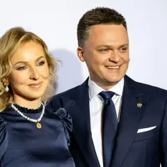 Szymon Hołownia z żoną Urszulą Brzezińską-Hołownią.