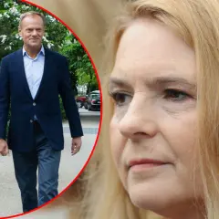 Małgorzata Tusk i Donald Tusk idący obok siebie.
