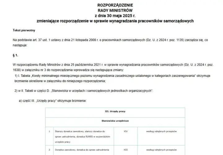 Ustawa o wynagradzaniu pracownikach samorządowych - kluczowe przepisy i zmiany