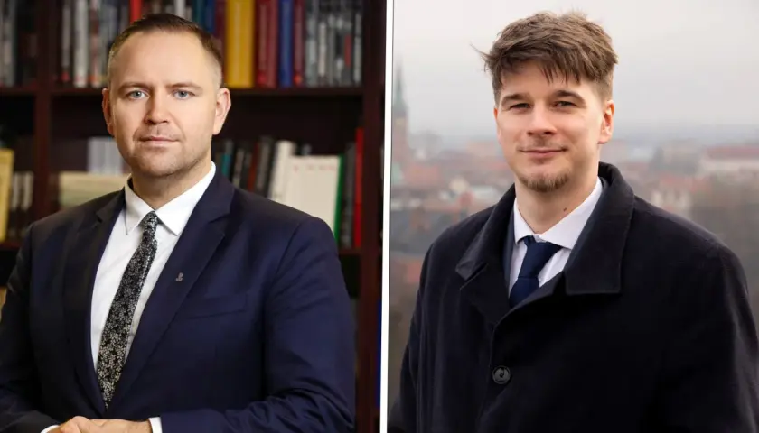 Karol Nawrocki z synem. Młodszy syn Karola Nawrockiego ma ok. 20 lat.