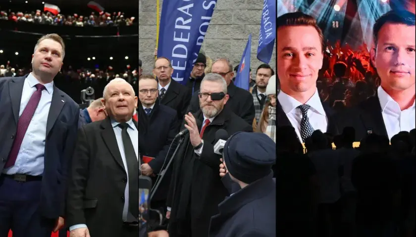 Prawda o rzekomym "pakcie o nieagresji" między Konfederacją a prezydentem Nawrockim. Politycy na wiecach i ekranach.