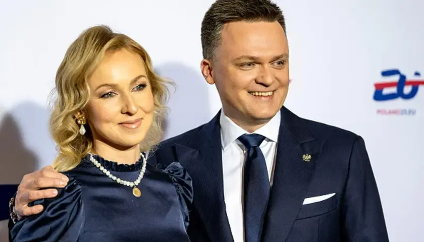 Szymon Hołownia z żoną Urszulą Brzezińską-Hołownią.