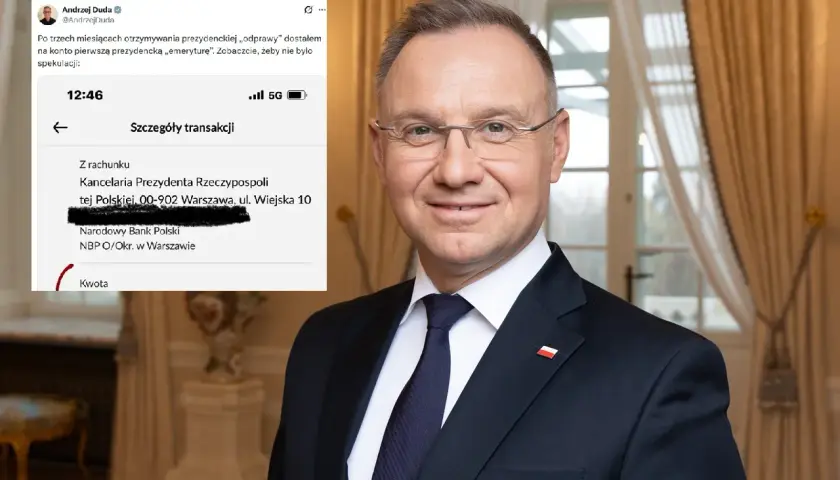 Andrzej Duda publikuje informację o otrzymaniu środków po zakończeniu kadencji, by rozwiać spekulacje, czy otrzyma specjalną odprawę finansową po zakończeniu pełnienia urzędu.