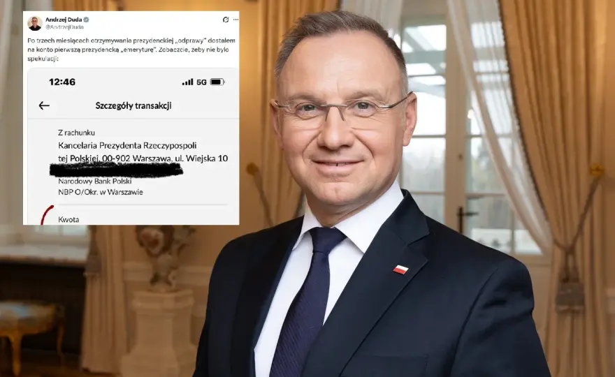 Emerytura prezydencka: Ile po kadencji dostaje Duda?