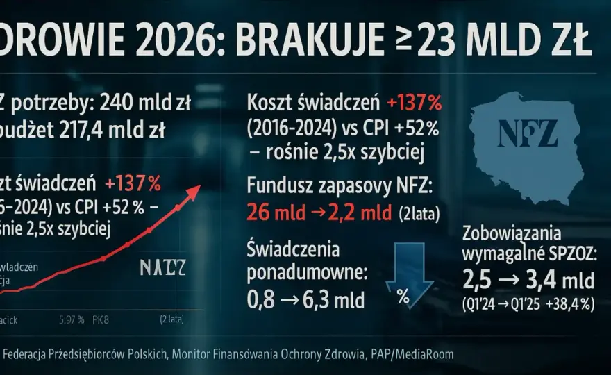 Budżet na zdrowie 2026: PiS oskarża o cięcia. Rząd odpowiada.