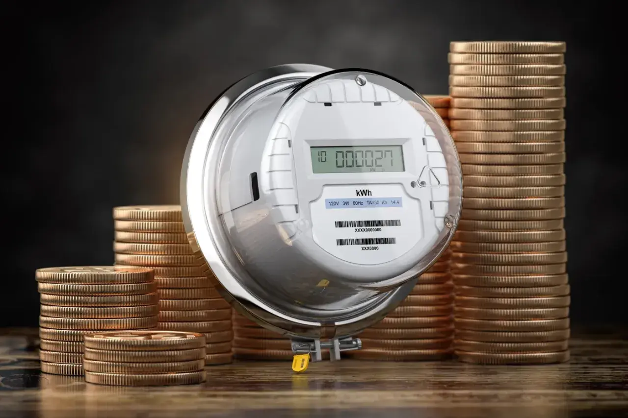 Licznik energii elektrycznej i stosy monet. Czy ustawa o bonie energetycznym zostanie przedłużona na drugą połowę 2026 roku?