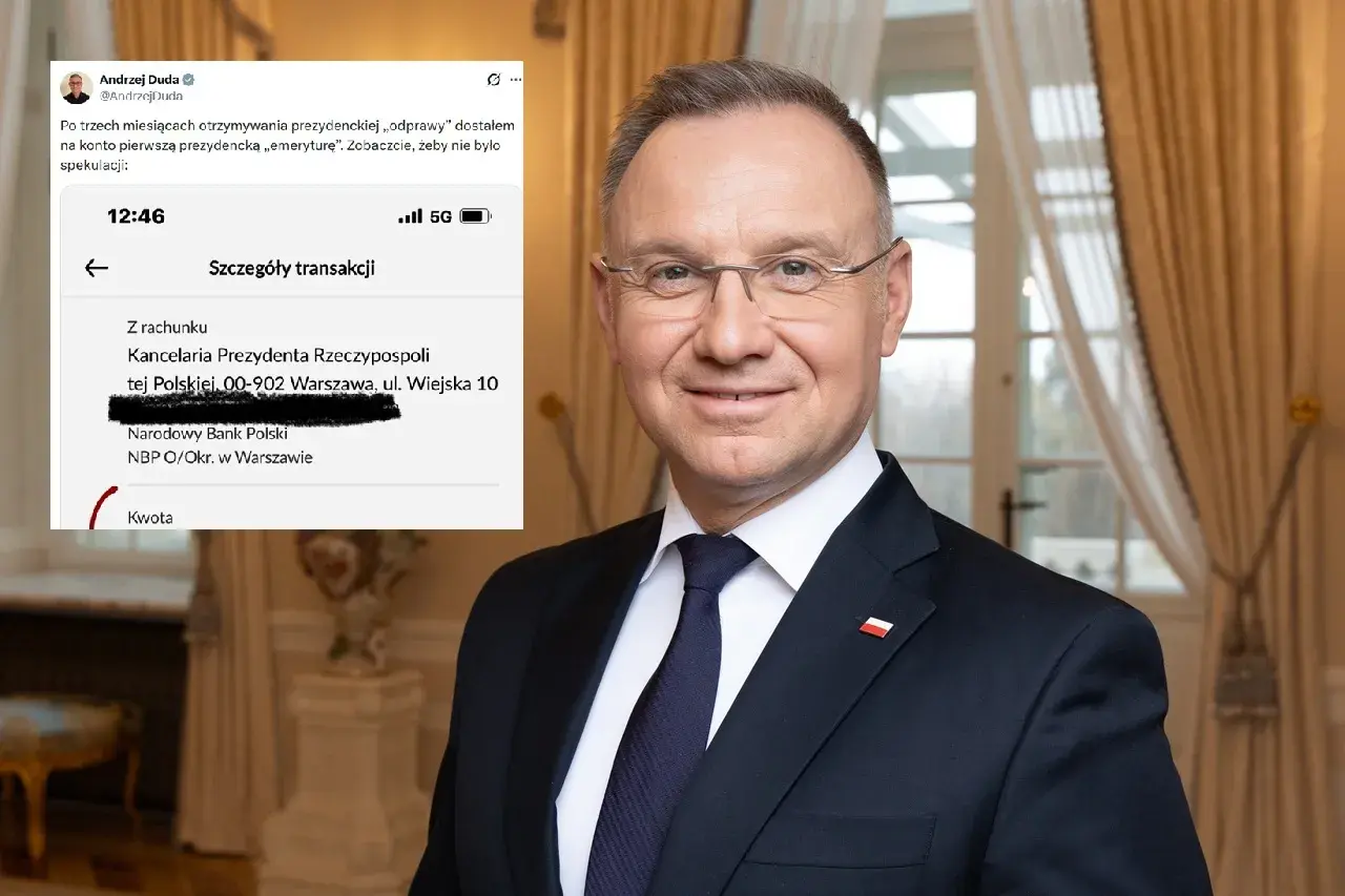 Andrzej Duda publikuje informację o otrzymaniu środków po zakończeniu kadencji, by rozwiać spekulacje, czy otrzyma specjalną odprawę finansową po zakończeniu pełnienia urzędu.