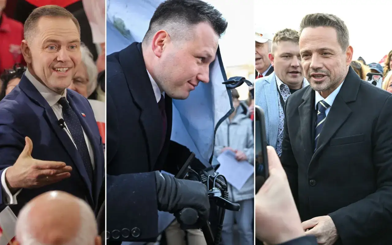Sławomir Mentzen w kampanii prezydenckiej. Trzy ujęcia polityka, dyskusje o jego planach na drugą turę wyborów.