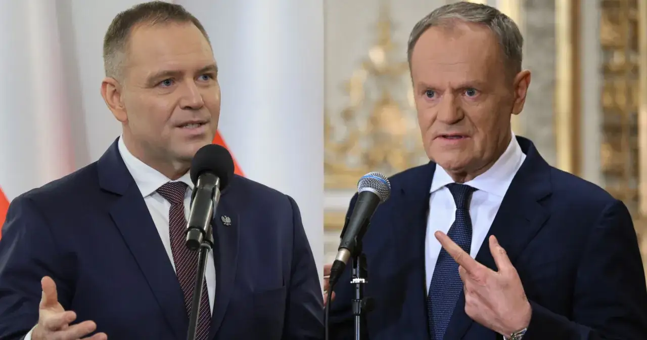 Dwaj politycy, jeden z nich wskazuje palcem, dyskutują o prawdzie o programie SAFE i zarzutach opozycji o