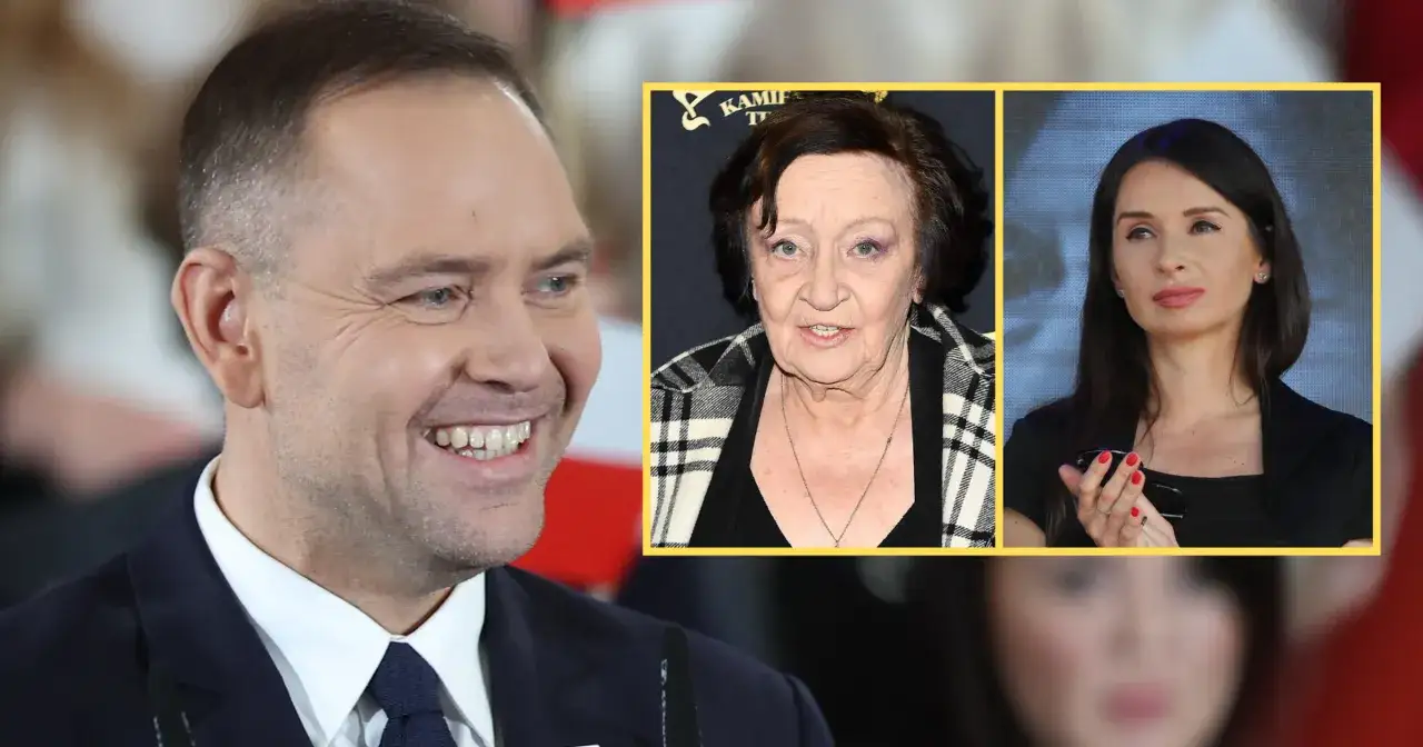 Kto ze świata show-biznesu oficjalnie poparł kandydata PiS na prezydenta Karola Nawrockiego? Na zdjęciu m.in. aktorka Ewa Dałkowska i piosenkarka Halina Mlynkova.