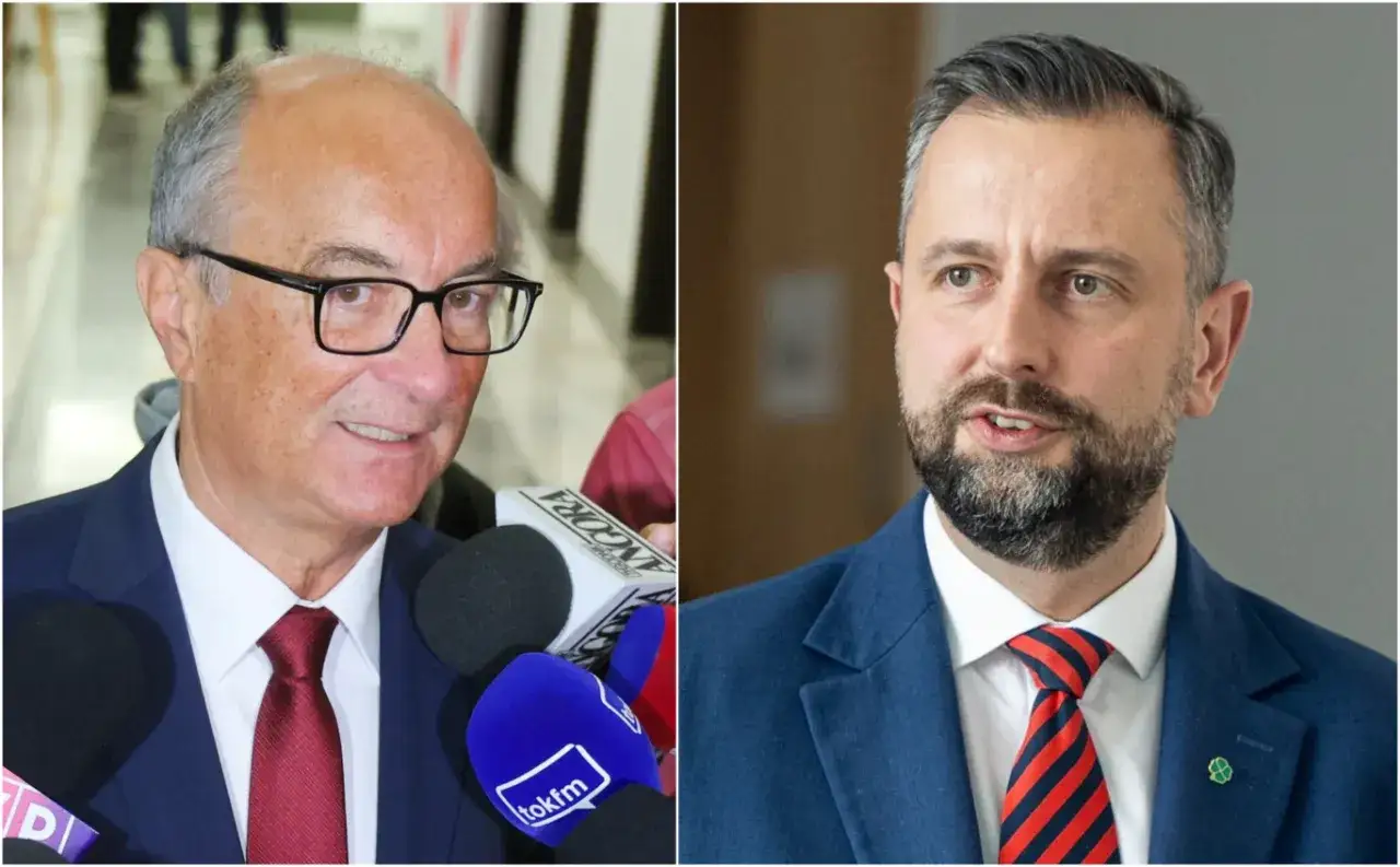 Dwaj politycy w garniturach, jeden z nich wyjaśnia, dlaczego KO wycofała się z poparcia dla projektu ustawy o związkach partnerskich.